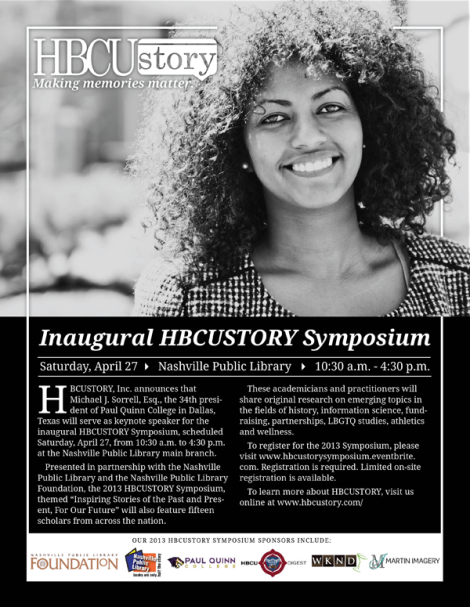 HBCUSTORY Symposium eFlyer